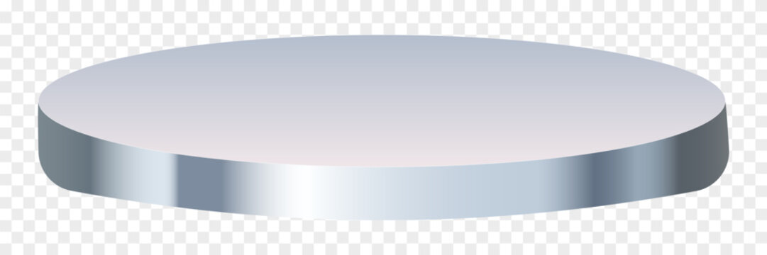 Abstract 3D podium on a transparent background. A minimalist, empty stand for product displays, window dressing, cosmetics advertising, and promotional campaigns.