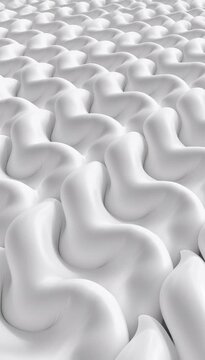 Rounded monochrome forms pulse rhythmically creating satisfying geometric movement with elegant minimal abstract aesthetics
