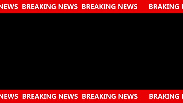 News lower third background overlay template with green screen, TV broadcast style animation for breaking news or live updates . motion graphic of Breaking news concept.