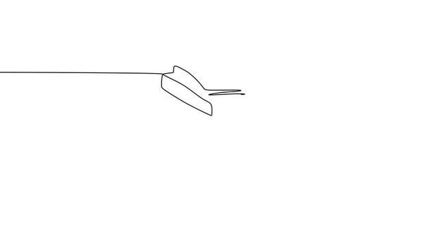 Man Holding Large Book Minimalist Line Art Animation For Intellectual Growth