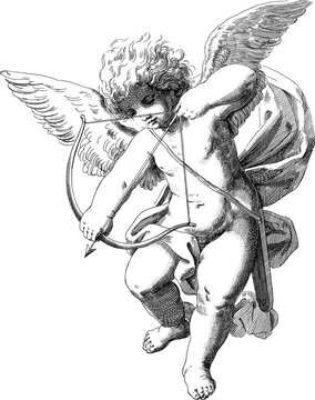 cupid with bow and arrow
