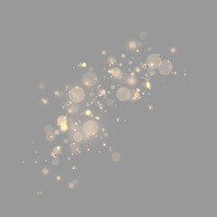 Christmas glowing bokeh confetti and sparkle overlay texture for your design.PNG.Golden dust light png.  © TOMA