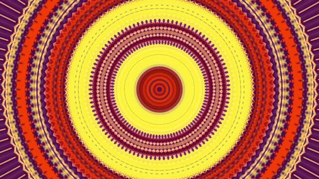 Abstract colorful mandala pattern motion background