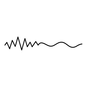 Minimalist Parasympathetic Wave Icon with Stress to Calm Transition for Somatic Regulation and Vagus Nerve Concept
