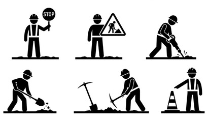 Road Work Icons © Bodyuj