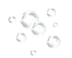 Realistic Soap Bubble with Rainbow Iridescent Reflection PNG © Iryna