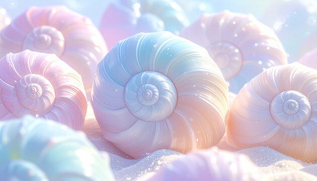 Colorful Pastel Seashell Collection