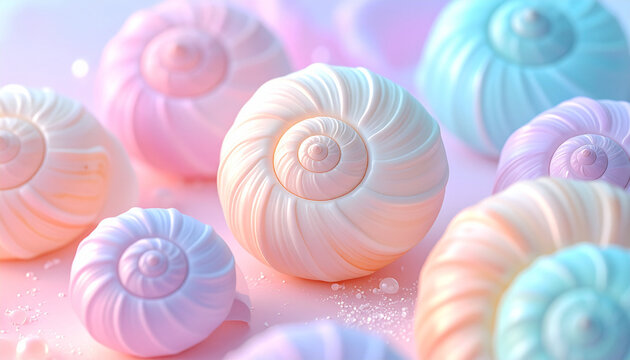 Soft Pastel Seashell Pattern