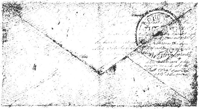 Vintage envelope with handwritten script and circular postmark letter mail correspondence