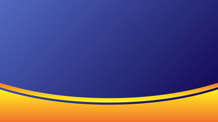 Obraz premium Luxury Blue Gradient Background with Elegant Gradient Orange Curve Frame