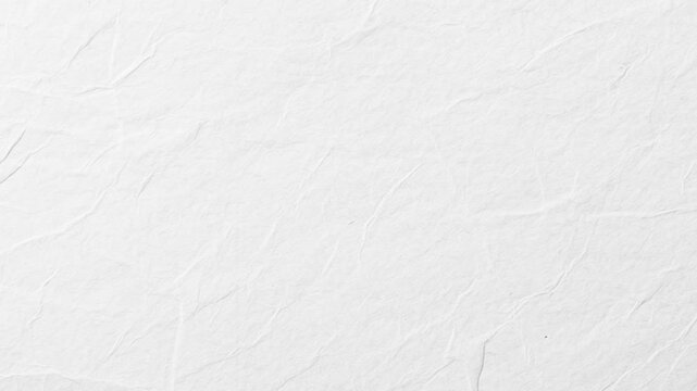 White crumpled paper unfolding transition. Blank textured page surface revealing an abstract material backdrop.