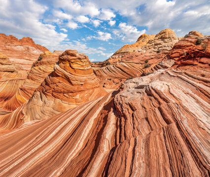 The Wave - Coyote Buttes North - Paria Canyon - Vermilion Cliffs Wilderness on the Arizona and Utah border
