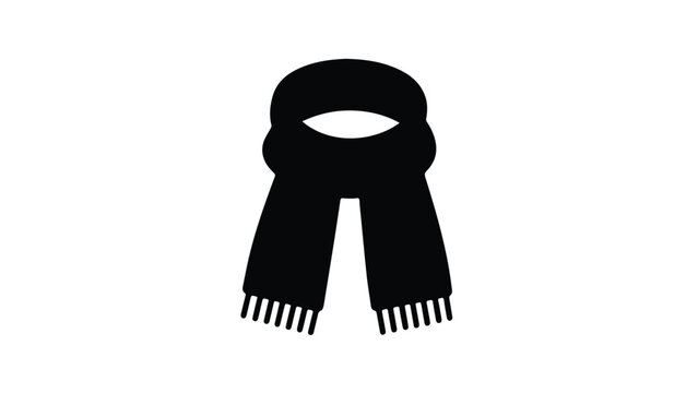 Stylish black and white scarf with fringe detail designed for fashion accessories and winter wear