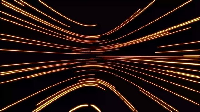 Neon speed line animation, glowing neon lights streaming across the screen, abstract glowing neon lights blinking lines moving animation, colorful neon line moving on black background. 4k video