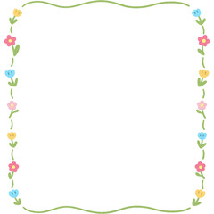 Obraz premium Flower Border Frame Clipart