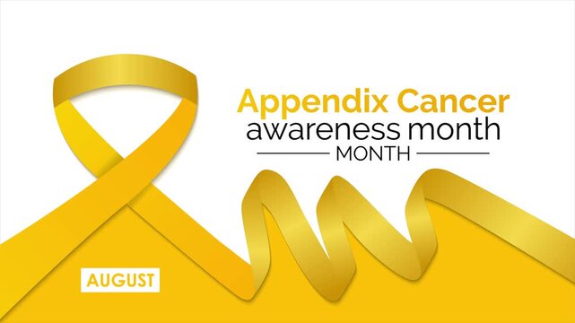 Motion graphic of Appendix Cancer Awareness Month with elegant healthcare design. Healthcare animation scene. 4k animated video.