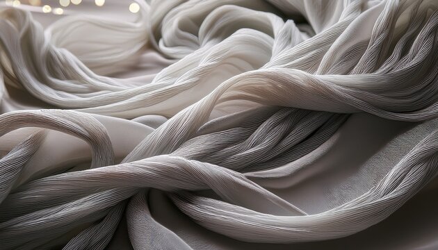 artistic grey tapestry featuring interwoven lines ethereal bokeh texture elegant