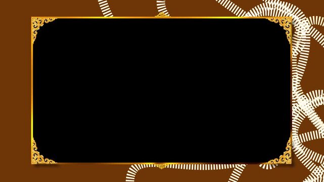 Elegant Brown Background with Ornate Golden Border