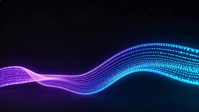 Abstract glowing wave pattern