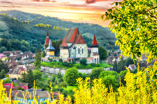 Remarkable medieval architecture of Biertan fortified Saxon church in Romania