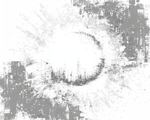 Fototapeta premium Abstract grayscale burst emanating from a central circular void, chaotic and textured
