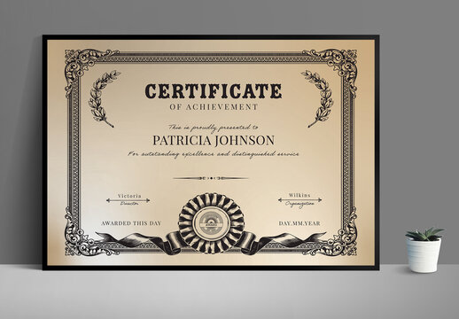Vintage Appreciation Certificate