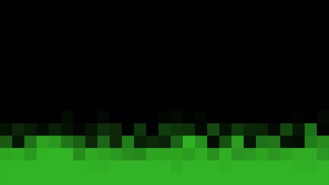 Pixel block transition with digital mosaic wipe, retro 8 bit glitch reveal effect for video editing, abstract square scene change, alpha channel transparent background