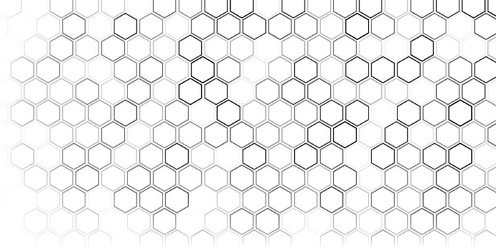 Honeycomb pattern with hexagon mesh. Texture bee comb grid. Flat vector illustration isolated on white background.