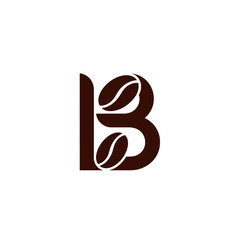 Obraz premium Coffee Bean Letter B Logo