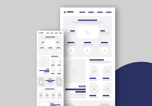 Minimal Website Wireframe Template