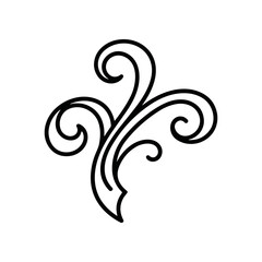 Black decorative fleur de lis symbol. © adnan