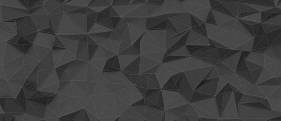 Obraz premium Dark geometric abstract background with polygonal shapes and stitch pattern.