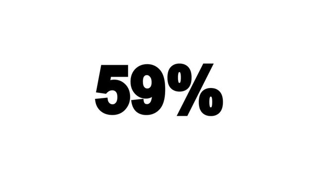 Animation of progress bar waiting for download or upload from 0 to 100% with white background.