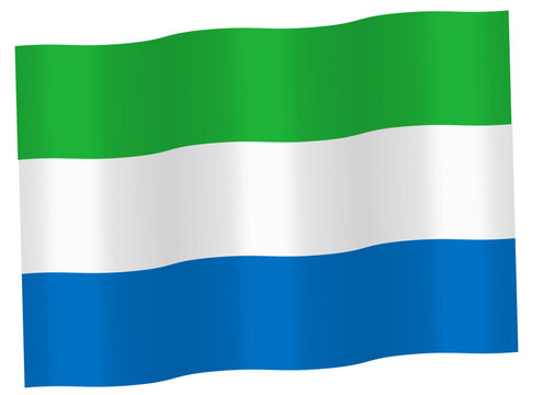 Sierra Leon wave flag icon vector illustration