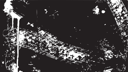 Modern and distorted abstract seamless pattern featuring horizontal black and white lines with a distressed, static, and glitch effect, creating a striking digital  © CreatAr8