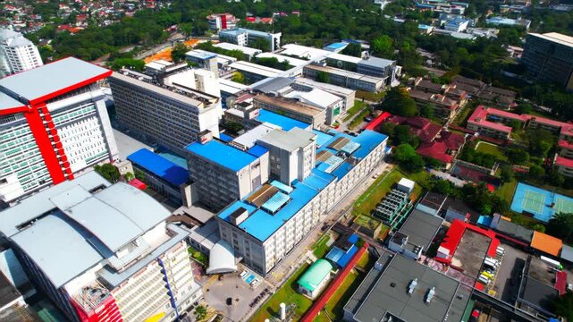 Petaling Jaya, Malaysia - April 8, 2023, Menara Timur at Universiti Malaya Medical Centre hospital.