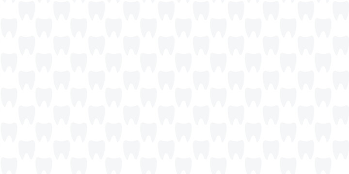 Minimalist teeth repeating pattern on light background for dental clinic branding. Tooth pattern