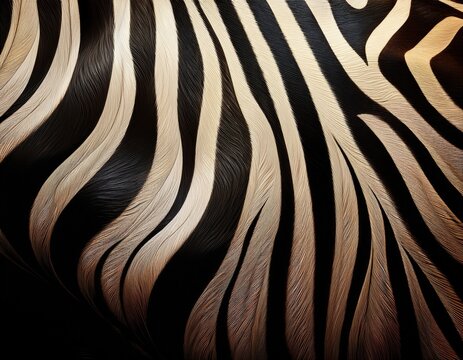 zebra print texture on black background