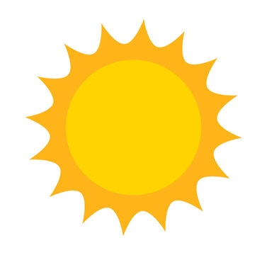 Sun icon symbol. Design element. PNG illustration on transparent background.