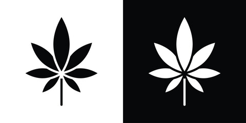 Obraz premium Cannabis leaf icon