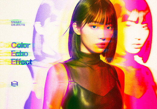 Color Echo Effect For Poster And Social Media Design