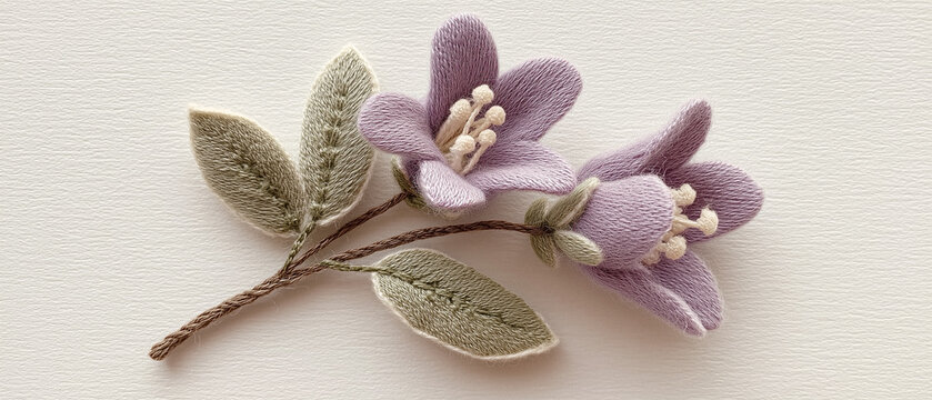     Felt Lavender Blossom Branch