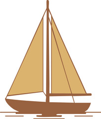 Classic Sailboat Vector Illustration © Alamgir