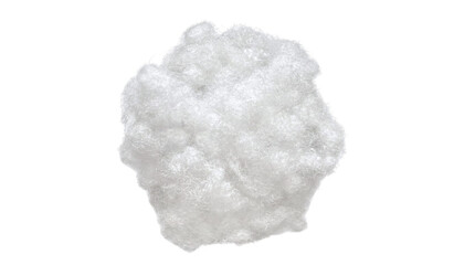 Soft white fluffy cotton wool ball for stuffing or cloud concept on a transparent background © Vitalo4ok