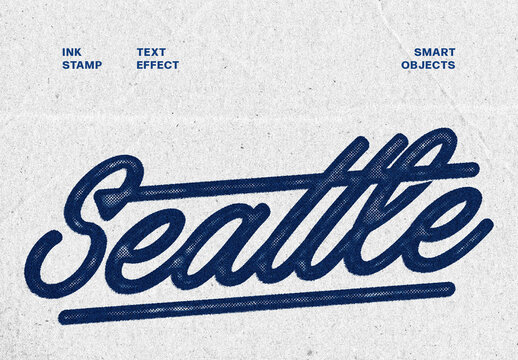 Ink Stamp Text Effect For Branding And Print Design