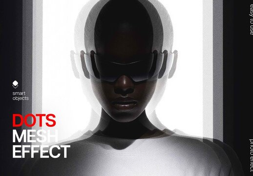 Mesh Dot Effect For Poster And Print Design