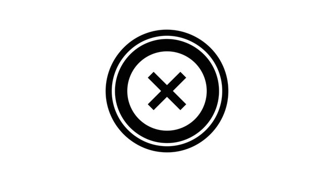 Black and white closeup of button.
