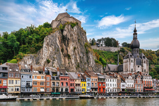 View of the old town of Dinant, Belgium.