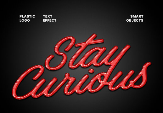 Plastic Logo Text Effect For Branding And Social Media Design