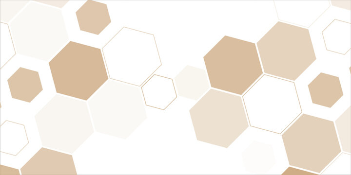simple brown honeycomb design for banner poster background. vector eps 10